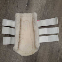 Pr Closed Boots, Fleece Lined, velcro *vgc, clean, hairy velcro, mnr clumpy & stains
