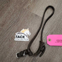Thick Flash Strap & Buckle Noseband Attachment *gc, stretched keepers, clean, residue, trimmed

