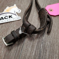 Thick Flash Strap & Buckle Noseband Attachment *gc, stretched keepers, clean, residue, trimmed
