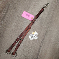 Adjustable Flat Running Martingale Attachment, buckle, snap *gc, rubs, faded, residue, dents, clean
