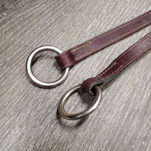 Flat Running Martingale Attachment, big buckle, spring snap *vgc, clean, residue, rubs, mnr twist, dents