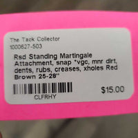 Rsd Standing Martingale Attachment, snap *vgc, mnr dirt, dents, rubs, creases, xholes
