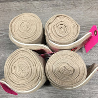 "Cobblestone" 4 Polo Wraps *vgc, clean, mnr hairy velcro, hair & pilly edges
