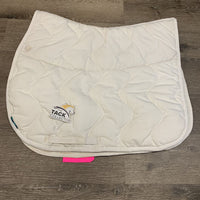 Wool Lined Quilt Dressage Saddle Pad *vgc, hair, clean, mnr dingy, cut tabs
