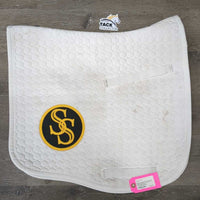 Quilt Dressage Saddle Pad "Sankey Saddles" *vgc, mnr hair, dirt & stains, rubs
