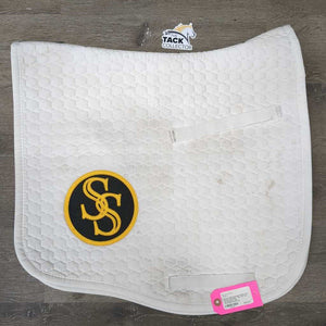 Quilt Dressage Saddle Pad "Sankey Saddles" *vgc, mnr hair, dirt & stains, rubs