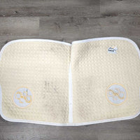 Quilt Dressage Saddle Pad "Sankey Saddles" *vgc, mnr hair, dirt & stains, rubs
