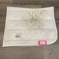 Thick Quilt Dressage Saddle Pad, sticky top *gc, dirty, stains, mnr hair, clean, dingy