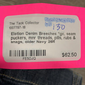 Breeches *gc, seam puckers, mnr threads, pills, rubs & snags, older