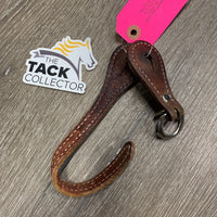 1 ONLY Western Thick Leather Spur Strap *fair, dirt, stains, dry, stiff, scraped, curled edges
