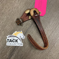 1 ONLY Western Thick Leather Spur Strap *fair, dirt, stains, dry, stiff, scraped, curled edges
