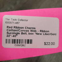 Cotton/Canvas Web - Ribbon Surcingle Belt, box *New
