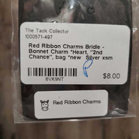 Bridle - Bonnet Charm *Heart, "2nd Chance", bag *new
