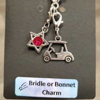 Bridle - Bonnet Charm "Star, Golfcart", bag *new
