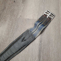 Lg Belly Girth, x2 els, strap & D Ring *older, discolored & dirty edges, scrapes, scratches, unstitched sides, fair, elastic: thin & stretched
