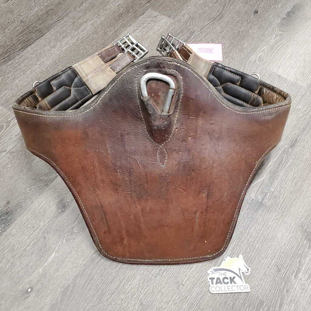 Lg Belly Girth, x2 els, 2 D's, Caribiner *older, gc, faded, dirty seams, scrapes, v.dry/creased inside, torn elastic