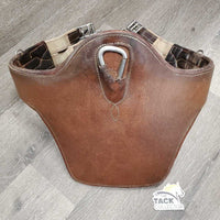 Lg Belly Girth, x2 els, 2 D's, Caribiner *older, gc, faded, dirty seams, scrapes, v.dry/creased insid, torn elastic
