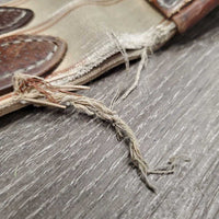 Lg Belly Girth, x2 els, 2 D's, Caribiner *older, gc, faded, dirty seams, scrapes, v.dry/creased insid, torn elastic
