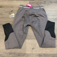 Full Sticky Seat Breeches, Bling *gc, dirt, stains, faded, older, rubs, stickies: rubs/thins, stretched seat
