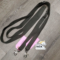 Pr Adjustable Soft Nylon Side Reins? Straps, 2 conways & snaps *gc, mnr dirt, hole rubs
