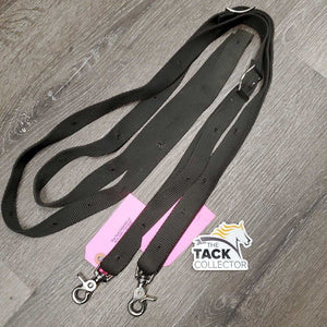 Pr Adjustable Soft Nylon Side Reins? Straps, 2 conways & snaps *gc, mnr dirt, hole rubs