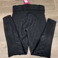 High Waist v.thick Fleece Full Seat Breeches *gc, hairy, pilly, rubs, fuzzy, missing bling
