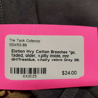 Hvy Cotton Breeches *gc, faded, older, v.pilly inside, mnr dirt?residue, v.hairy velcro
