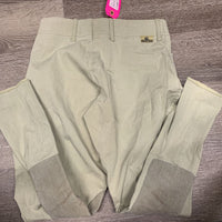 Side Zip Breeches *gc, older, seam puckers, stained seams, knees: curled edges, pilly & unstitched
