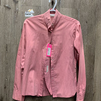 LS Show Shirt, 2x Button Collars *fair, older, seam puckers, pills, rubs, mnr pits, mnr snags, collars: embroidered & stains
