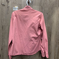 LS Show Shirt, 2x Button Collars *fair, older, seam puckers, pills, rubs, mnr pits, mnr snags, collars: embroidered & stains
