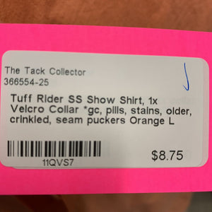 SS Show Shirt, 1x Velcro Collar *gc, pills, stains, older, crinkled, seam puckers