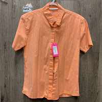 SS Show Shirt, 1x Velcro Collar *gc, pills, stains, older, crinkled, seam puckers
