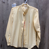 LS Show Shirt, 2x Button Collars *gc, missing & loose buttons, older, seam puckers, 1 embroidered collar
