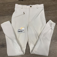 JUNIORS Ribbed Breeches *gc/fair, older, v.pulled & frayed seat seam, dingy, stains, hairy velcro
