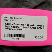 Breeches *gc, older, seat & legs; v.rubbed, thin & faded