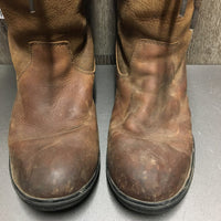 Pr Tall Country Boots *gc, stains, edge rubs, scratches, scuffs, dirt, v.curled insoles
