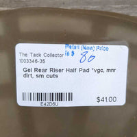 Gel Rear Riser Half Pad *vgc, mnr dirt, sm cuts
