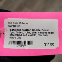 Cotton Saddle Cover *gc, faded, rubs, pills, v.faded logo, stretched out elastic, mnr hair
