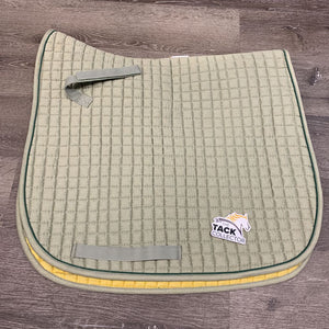 Thick Quilt Dressage Saddle Pad, tabs *gc, mnr stains, hair, pilly, clumpy, faded