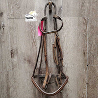 Bridle, braided nose, name plate *fair, mismatched, broken keeper, older, v.dry, stiff
