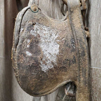 Vintage - Antique DRAFT Driving Bridle, Loose Ring Bit *gc/fair, dry, rubs, rust, rusted, dirt
