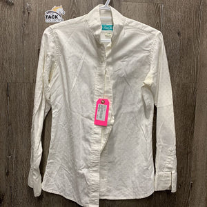 LS Show Shirt, 2 Button Collars *gc, older, pit stains, seam puckers, cuff rubs, threads