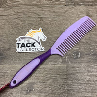 Soft Touch Plastic Mane Comb, handle *gc, clean, stains, scrapes
