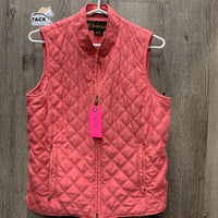 Quilt Vest, Zipper *vgc, clean, older, puckers, linty
