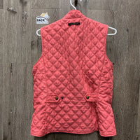 Quilt Vest, Zipper *vgc, clean, older, puckers, linty
