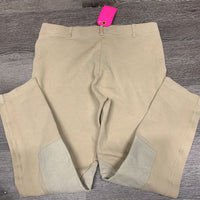 Hvy Cotton Pull On Breeches *gc, hair, older, seam puckers, older
