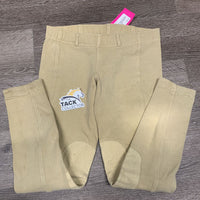 Pull On Hvy Cotton Breeches *gc, faded, stains, older, unstitched seam, v.pilly knees, discolored
