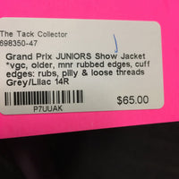 JUNIORS Show Jacket *vgc, older, mnr rubbed edges, cuff edges: rubs, pilly & loose threads
