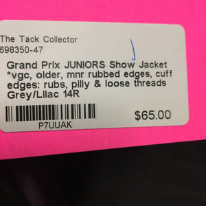 JUNIORS Show Jacket *vgc, older, mnr rubbed edges, cuff edges: rubs, pilly & loose threads