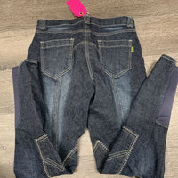 Euro Seat Denim Breeches *vgc, curled lining, older
